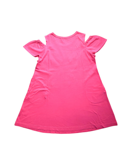 A Pink Short Sleeve Dresses from Hakka in size 4T for girl. (Back View)