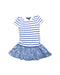 A Blue Short Sleeve Dresses from Polo Ralph Lauren in size 5T for girl. (Front View)