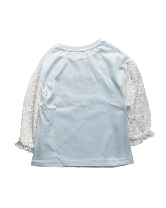 A Blue Long Sleeve Tops from Mezzo Piano in size 3T for girl. (Back View)