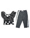 A Black Pants Sets from Monnalisa in size 6T for girl. (Front View)