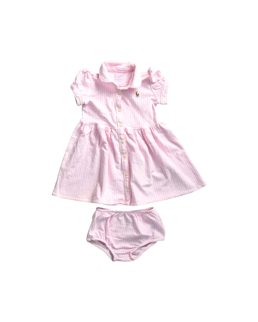 A Pink Dress Sets from Ralph Lauren in size 6-12M for girl. (Front View)