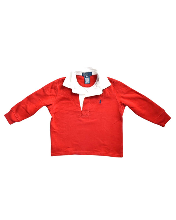 A Red Long Sleeve Tops from Polo Ralph Lauren in size 2T for boy. (Back View)