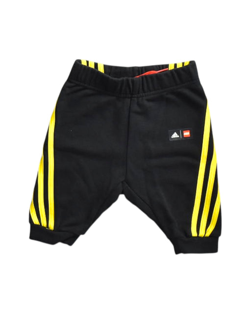 A Black Sweatpants from Adidas in size 6-12M for boy. (Front View)