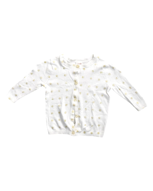A White Cardigans from Seed in size 3-6M for girl. (Front View)
