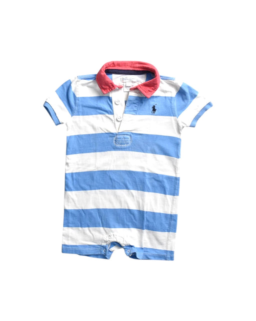 A Blue Short Sleeve Rompers from Ralph Lauren in size 18-24M for boy. (Front View)