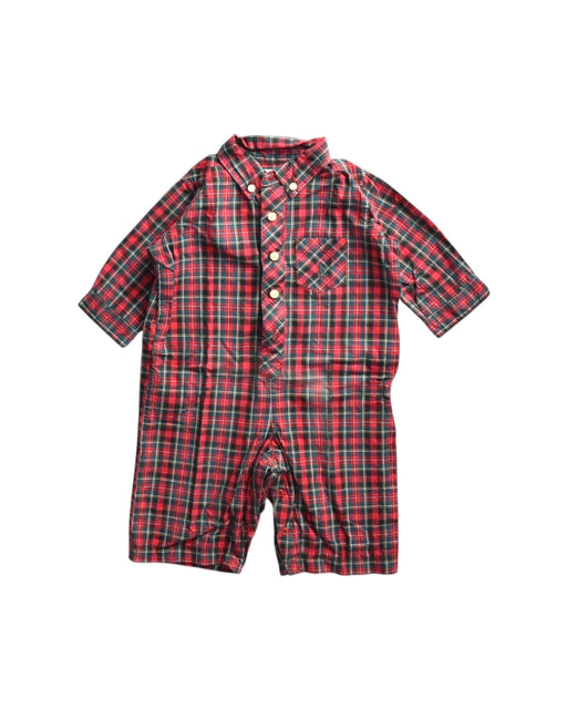 A Red Long Sleeve Rompers from Ralph Lauren in size 3-6M for boy. (Front View)