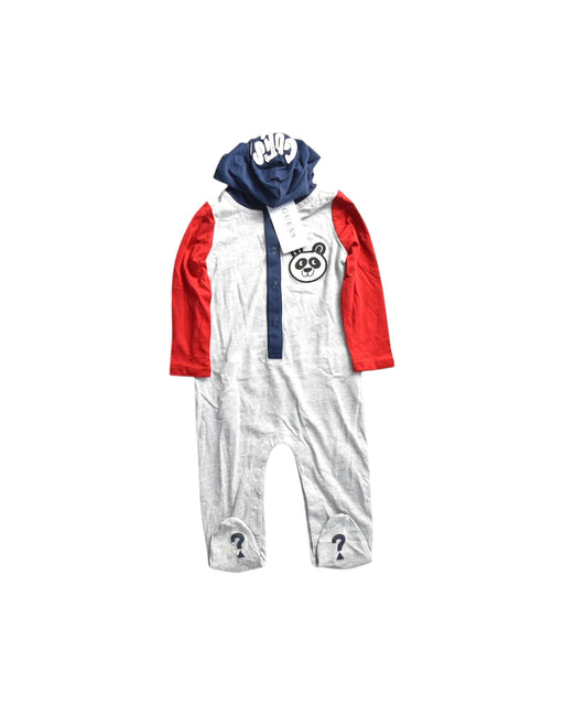 A Red Long Sleeve Rompers from Guess in size 3-6M for neutral. (Front View)