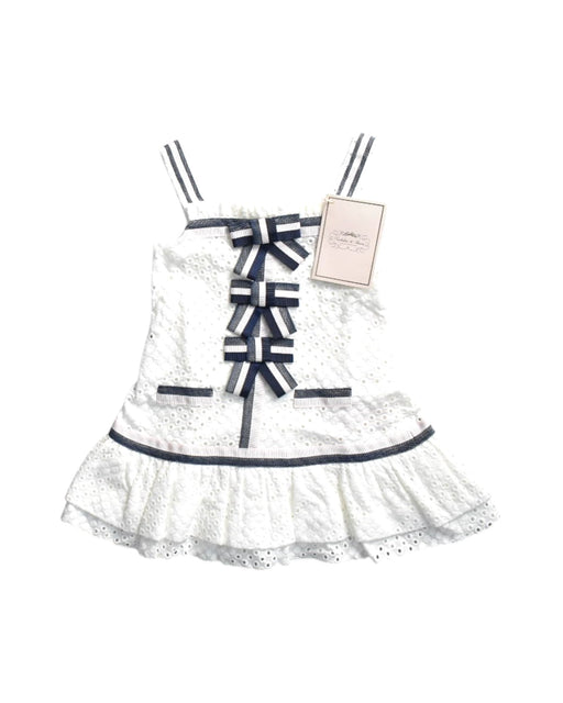 A White Sleeveless Dresses from Nicholas & Bears in size 6-12M for girl. (Front View)