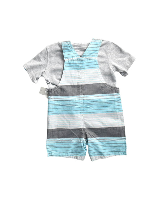 A Grey Short Sleeve Rompers from Calvin Klein in size 6-12M for boy. (Front View)