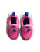 A Pink Sneakers from Adidas in size 3T for girl. (Back View)
