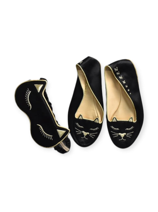 A Black Slippers from Charlotte Olympia in size XS for girl. (Front View)