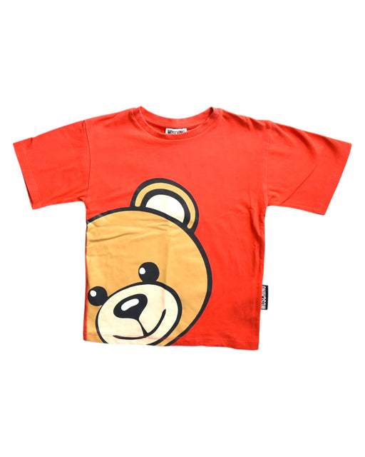 A Red Short Sleeve T Shirts from Moschino in size 6T for neutral. (Front View)
