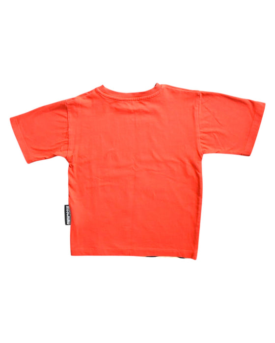 A Red Short Sleeve T Shirts from Moschino in size 4T for neutral. (Back View)