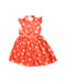 A Orange Sleeveless Dresses from Elly in size 4T for girl. (Front View)