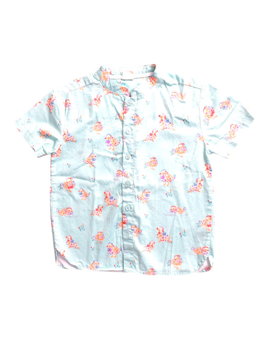 A Blue Short Sleeve Shirts from Elly in size 6T for boy. (Front View)