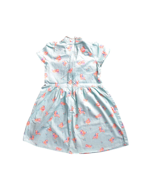 A Blue Short Sleeve Dresses from Elly in size 4T for girl. (Front View)