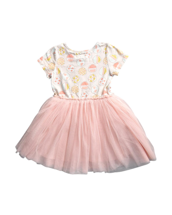 A Pink Short Sleeve Dresses from Taylor Joelle in size 4T for girl. (Back View)