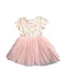 A Pink Short Sleeve Dresses from Taylor Joelle in size 4T for girl. (Back View)