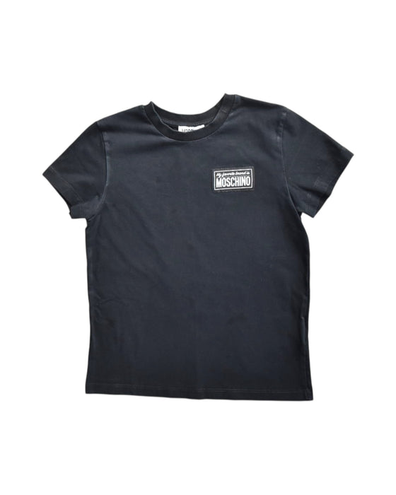 A Black Short Sleeve T Shirts from Moschino in size 8Y for neutral. (Front View)