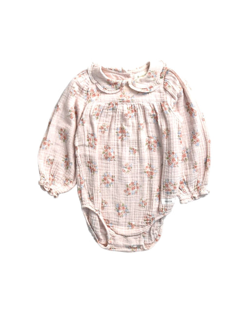 A Pink Long Sleeve Bodysuits from Newbie in size 12-18M for girl. (Front View)