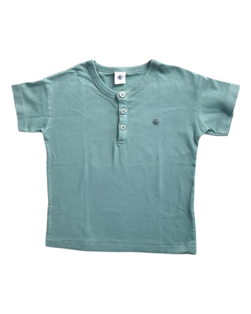 A Teal Short Sleeve T Shirts from Petit Bateau in size 8Y for boy. (Front View)