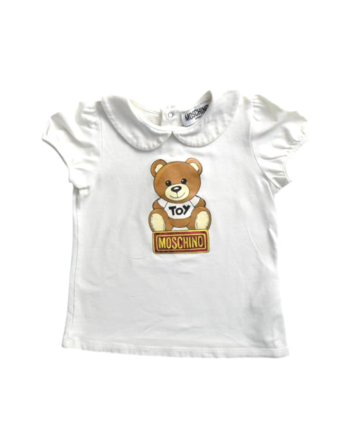 A White Short Sleeve Tops from Moschino in size 2T for girl. (Front View)