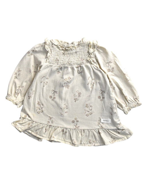 A Ivory Long Sleeve Dresses from Newbie in size 6-12M for girl. (Front View)