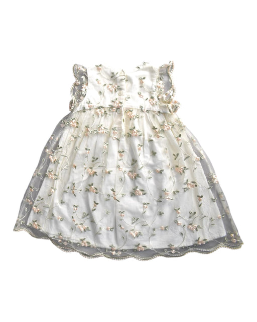 A White Sleeveless Dresses from Mamas & Papas in size 6-12M for girl. (Front View)