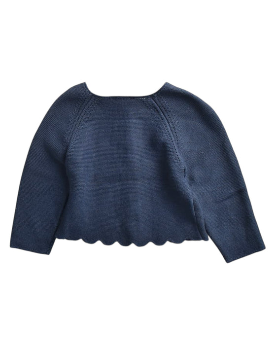 A Navy Cardigans from Jacadi in size 12-18M for girl. (Back View)