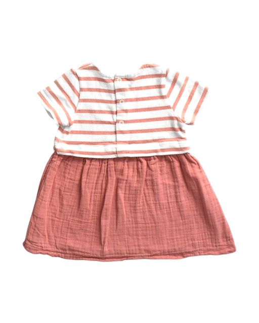 A White Short Sleeve Dresses from Petit Bateau in size 6-12M for girl. (Front View)