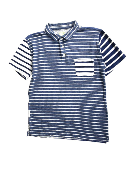 A Blue Short Sleeve Polos from Crewcuts in size 14Y for boy. (Front View)