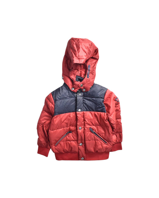 A Red Puffer/Quilted Coats & Outerwear from Emporio Armani in size 4T for neutral. (Front View)