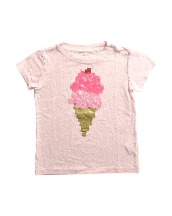 A Pink Short Sleeve T Shirts from Crewcuts in size 6T for girl. (Front View)