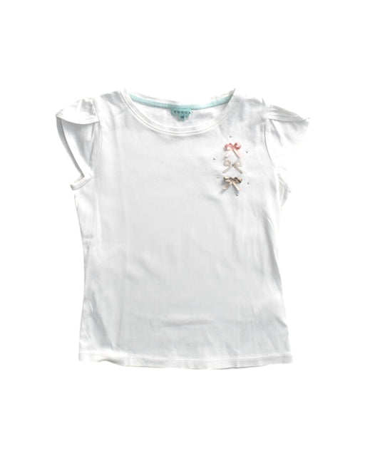 A White Short Sleeve Tops from Tocca in size 5T for girl. (Front View)