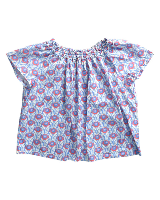 A Blue Short Sleeve Tops from Bonpoint in size 6T for girl. (Front View)