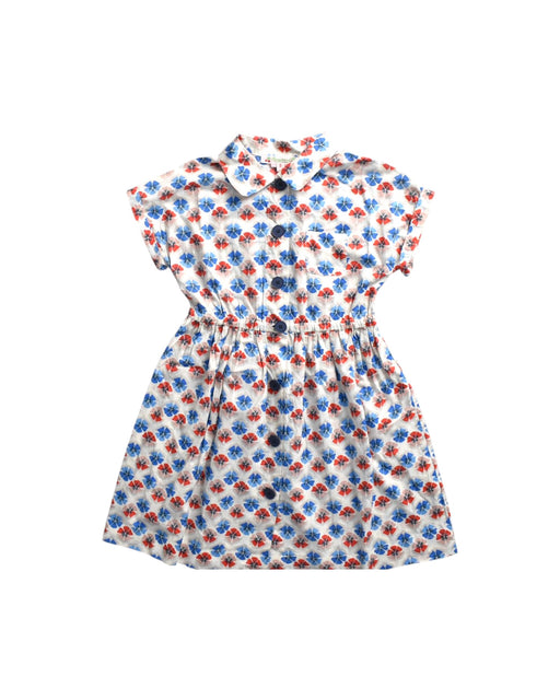 A Multicolour Short Sleeve Dresses from Bonpoint in size 6T for girl. (Front View)