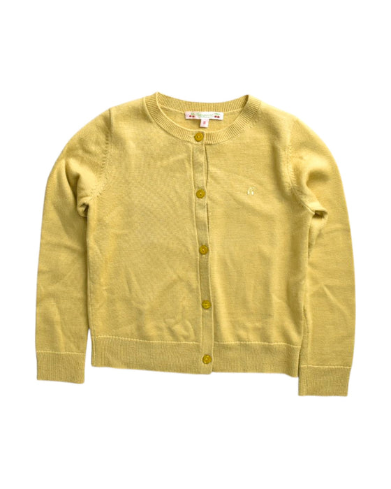 A Yellow Cardigans from Bonpoint in size 6T for girl. (Front View)
