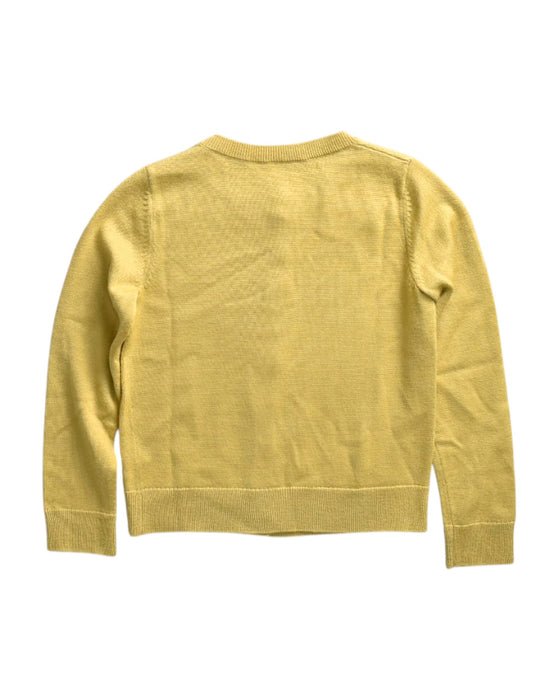 A Yellow Cardigans from Bonpoint in size 6T for girl. (Back View)