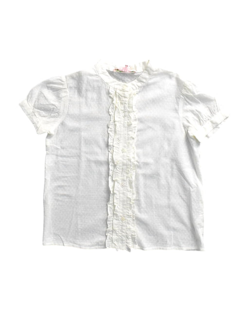 A White Short Sleeve Shirts from Bonpoint in size 6T for girl. (Front View)