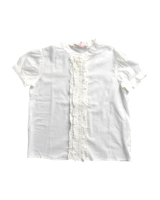 A White Short Sleeve Shirts from Bonpoint in size 6T for girl. (Front View)
