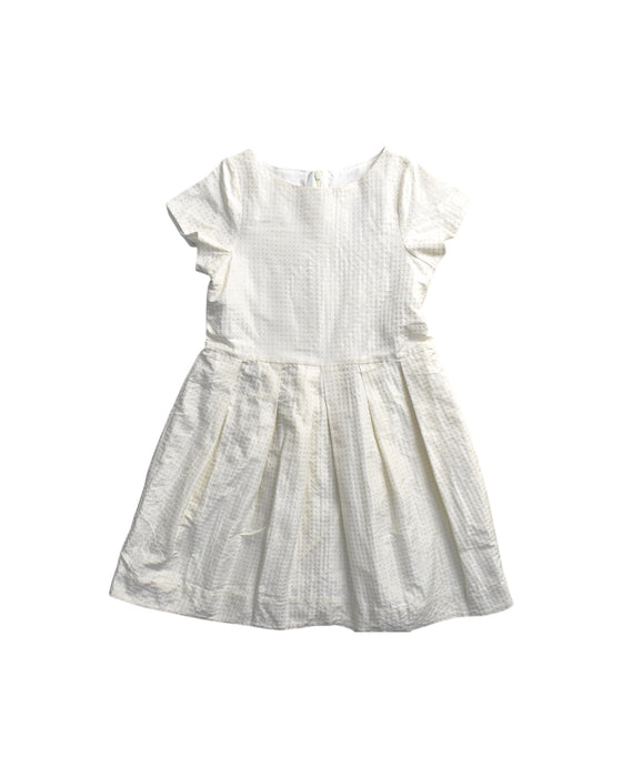 A Ivory Short Sleeve Dresses from Jacadi in size 8Y for girl. (Front View)