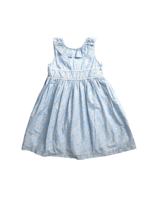 A Blue Sleeveless Dresses from Lily Rose in size 6T for girl. (Front View)