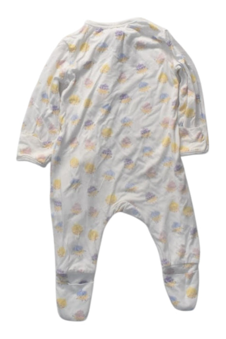 A White Onesies from Not Too Big  in size 3-6M for neutral. (Back View)