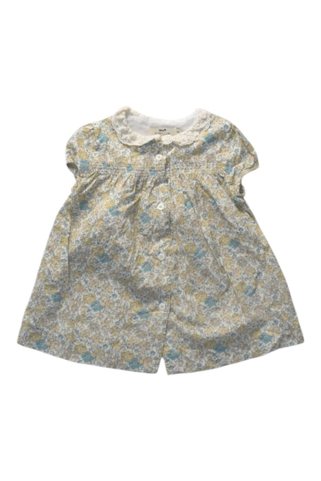 A Blue Short Sleeve Dresses from Cyrillus in size 6-12M for girl. (Front View)