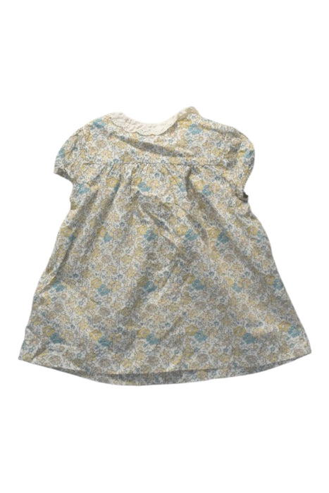 A Blue Short Sleeve Dresses from Cyrillus in size 6-12M for girl. (Back View)