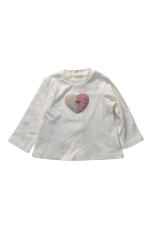 A White Long Sleeve Tops from Mayoral in size 0-3M for neutral. (Front View)