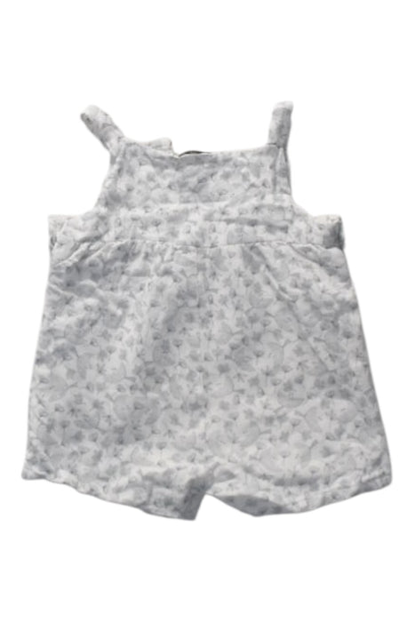 A White Sleeveless Rompers from Natalys in size 3-6M for girl. (Back View)