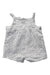 A White Sleeveless Rompers from Natalys in size 3-6M for girl. (Back View)