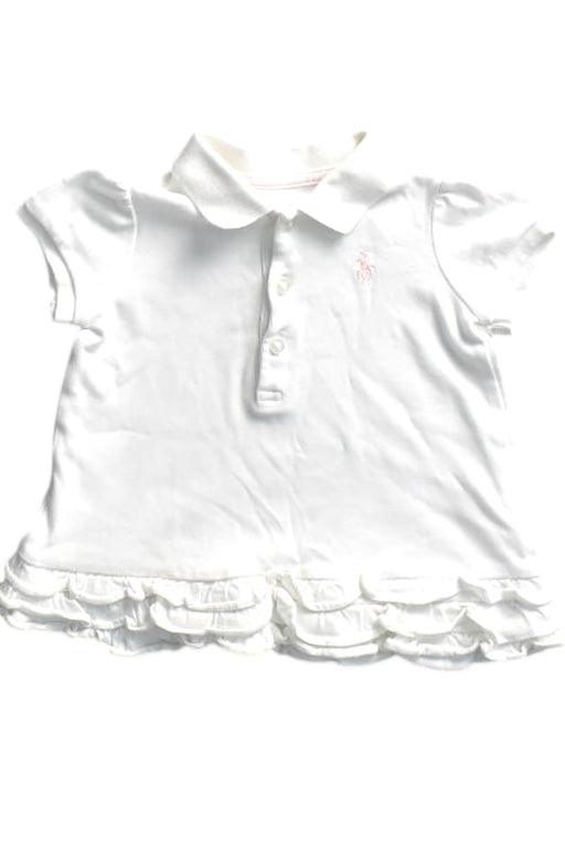 A White Short Sleeve Dresses from Ralph Lauren in size 0-3M for girl. (Front View)
