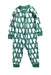 A Green Onesies from Hanna Andersson in size 2T for neutral. (Front View)